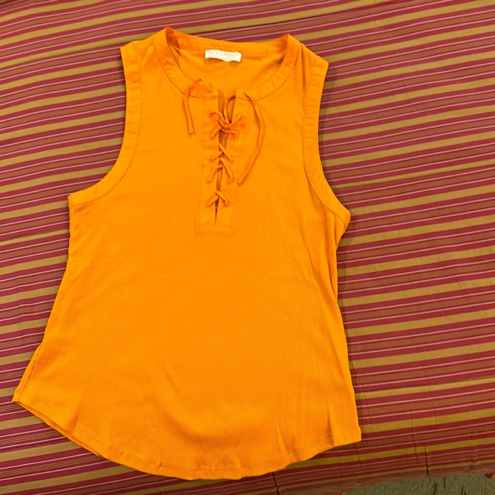 Ulla Johnson orange lace up tank - never worn but no tags